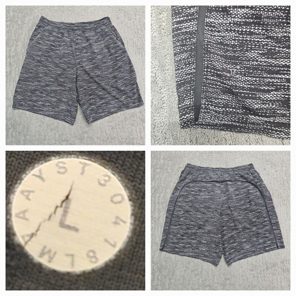 Lululemon Pace Breaker Short 9" Inseam‎ Men's  Sz. L Black Gray